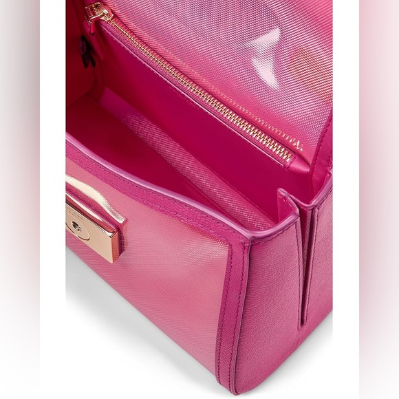 Kate Spade Katy Coated Mesh Small Top-handle Bag In Wild Raspberry - Picture 10 of 12